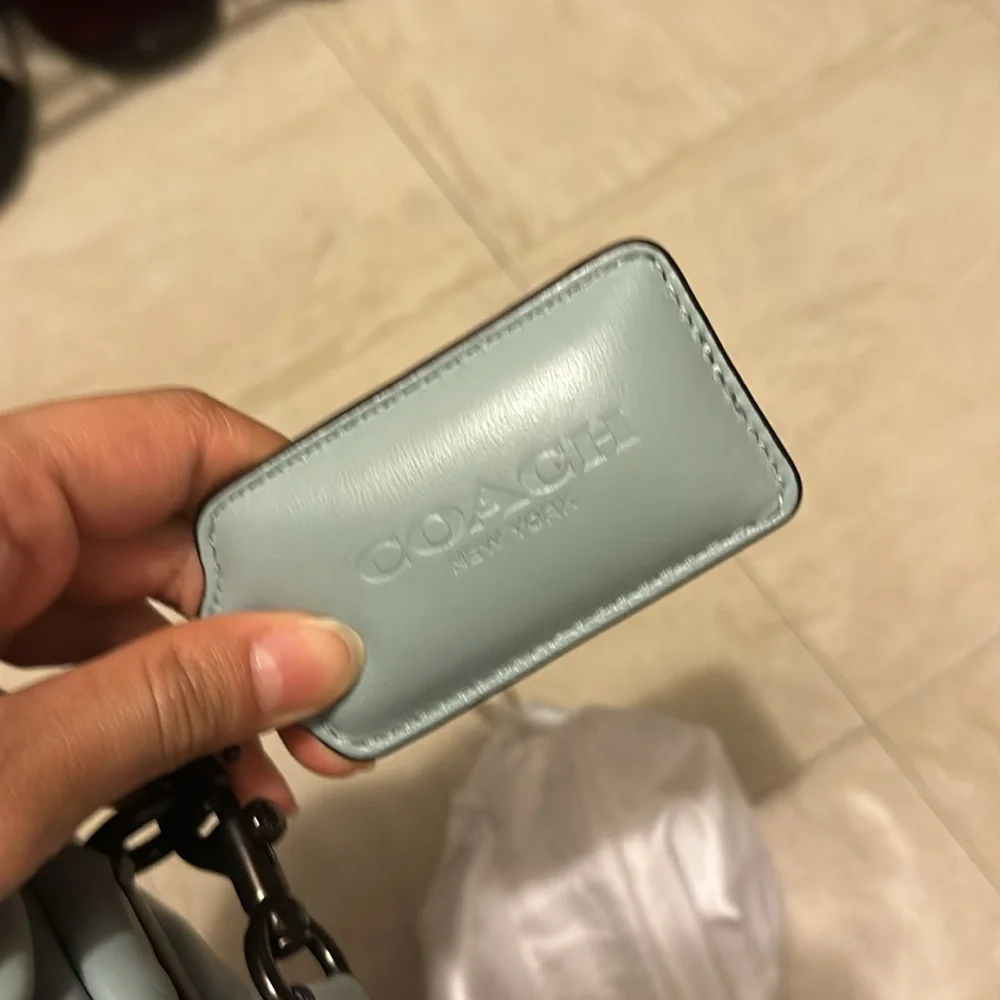 LIGHT BLUE LARGE SIZE COACH PILLOW TABBY - Picture 7 of 9